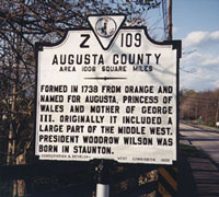 Augusta County Road Sign